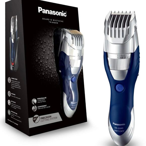 Panasonic Wet/Dry Men's Beard Trimmer With Precision Dial Adjustable 19 Lengths - Picture 1 of 9